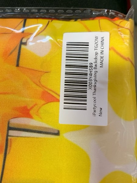 Condition photo showing New/Like New for Premium Thanksgiving Backdrop Banner, Large 72x44in, Ideal Thanksgiving Decorations, Classic Design, HQ Fabric, HD Printing, Perfect for Friendsgiving Party Decorations
