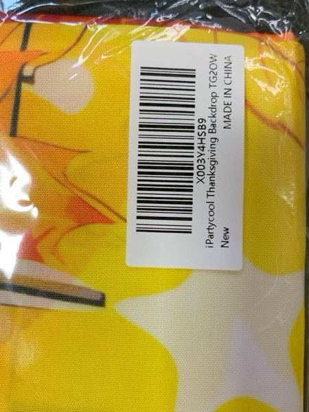 Condition photo showing New/Like New for Premium Thanksgiving Backdrop Banner, Large 72x44in, Ideal Thanksgiving Decorations, Classic Design, HQ Fabric, HD Printing, Perfect for Friendsgiving Party Decorations