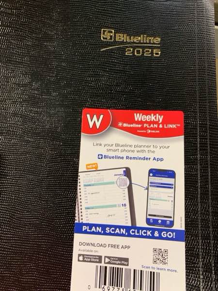 Condition photo showing New/Like New for Blueline® 2025 Plan & Link™ Essential Weekly Planner, Appointment Book, 12 Months, January to December, 9.25" x 7.25", Black (C5275.81T-25)