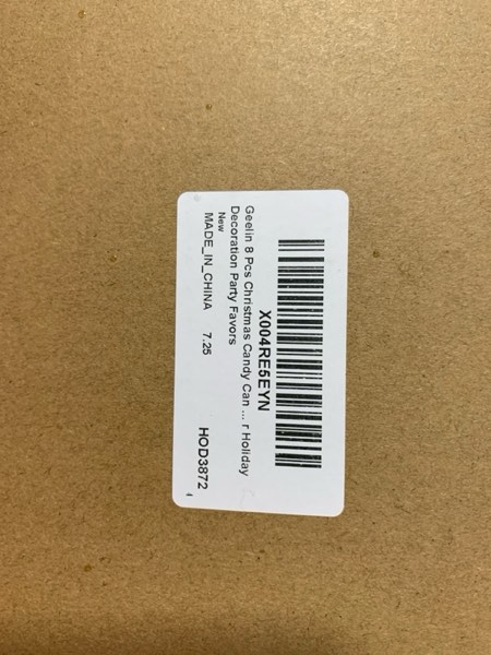 Condition photo showing New/Like New for Geelin 8 Pcs Candy Cane Christmas Tree Decorations Lollipop Ornaments Xmas Tree Peppermint Hanging Decor Plastic Pink Candy Handcrafted Ornaments for Home Office Holiday Decoration Party Favors