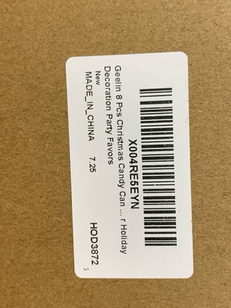 Condition photo showing New/Like New for Geelin 8 Pcs Candy Cane Christmas Tree Decorations Lollipop Ornaments Xmas Tree Peppermint Hanging Decor Plastic Pink Candy Handcrafted Ornaments for Home Office Holiday Decoration Party Favors