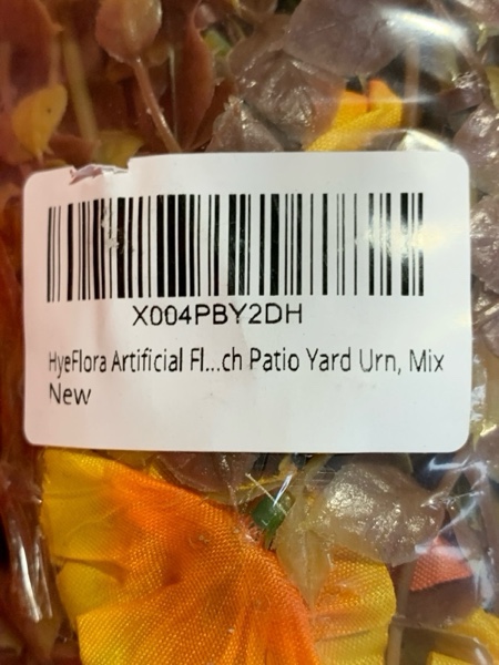 Condition photo showing New/Like New for Artificial Mums for Outdoors Fake Fall Flowers Plants for Autumn Decoration, 12 Bundles Silk Morning Glory with Eucalyptus Look Real UV Resistant Faux Mums for Outside Planters Yard Patio Porch, Mix 3 Mixed(4 Light Orange, 4 Orange, 4 Yellow)