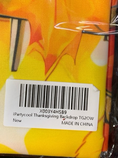 Condition photo showing New/Like New for Premium Thanksgiving Backdrop Banner, Large 72x44in, Ideal Thanksgiving Decorations, Classic Design, HQ Fabric, HD Printing, Perfect for Friendsgiving Party Decorations