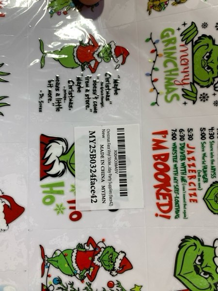 Condition photo showing New/Like New for 42 Pcs Christmas Face Transfers Stickers 6 Inch 3 Inch Large Small Faces Eyes Vinyl Decals for Crafts Glass Drinking Cups Ornaments Wood Decorations Balls Holiday Party Supplies (face42)