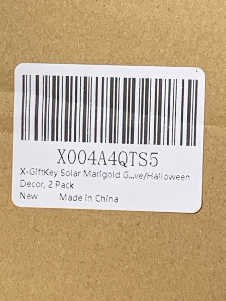 Condition photo showing New/Like New for Halloween Decorations Solar Marigold Garden Lights Outdoor,2PACKS Artificial Marigold Flowers for Halloween Party Gifts Decor,Solar Flowers Path Lights for Lawn/Grave/Creepy Decor