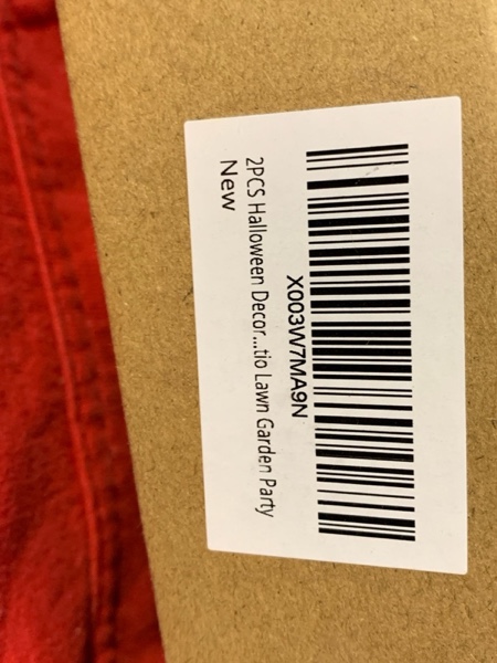 Condition photo showing New/Like New for Halloween Decorations Outdoor 2 Pack Light Up Ghost Windsocks with 20 LED Lights 52 Inch Scary Hanging Ghost Lights for Porches Home Yard Tree Garden Party Ornaments A style