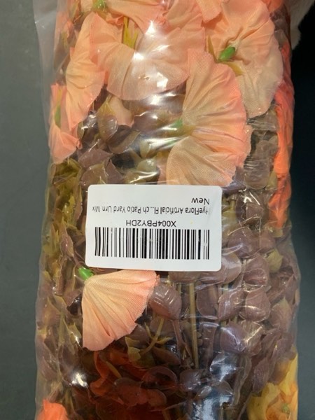 Condition photo showing New/Like New for Artificial Mums for Outdoors Fake Fall Flowers Plants for Autumn Decoration, 12 Bundles Silk Morning Glory with Eucalyptus Look Real UV Resistant Faux Mums for Outside Planters Yard Patio Porch, Mix 3 Mixed(4 Light Orange, 4 Orange, 4 Yellow)