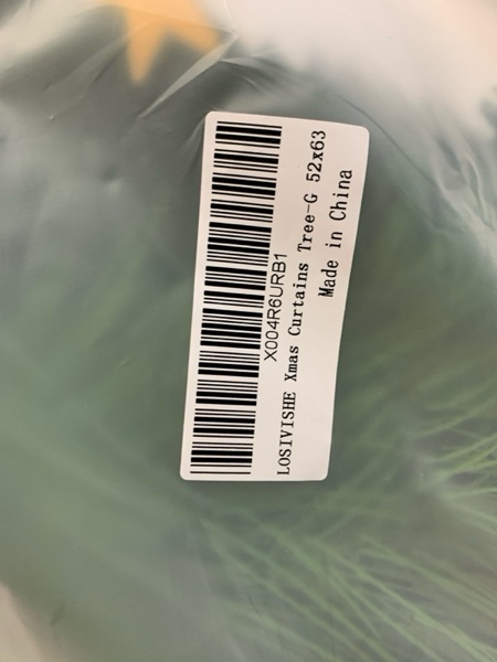 Condition photo showing New/Like New for Christmas Tree Curtains Light-Filtering, Thermal Insulated Festive Drapes for Living Room and Bedroom, Holiday Decorative Curtains, 2 Panels, 52 x 63 Inches, Green Background Green 52"W x 63"L (Pack of 2)