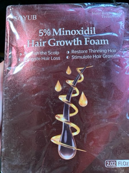 Condition photo showing New/Like New for 5% Minoxidil for Men and Women, Minoxidil Foam for Women Hair Growth, Topical Hair Loss Treatment, Promotes Hair Regrowth Fuller and Thicker, Unscented - 2 Pack Red