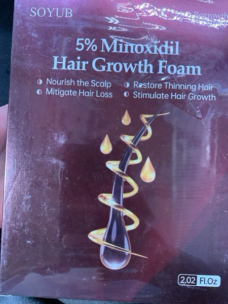 Condition photo showing New/Like New for 5% Minoxidil for Men and Women, Minoxidil Foam for Women Hair Growth, Topical Hair Loss Treatment, Promotes Hair Regrowth Fuller and Thicker, Unscented - 2 Pack Red