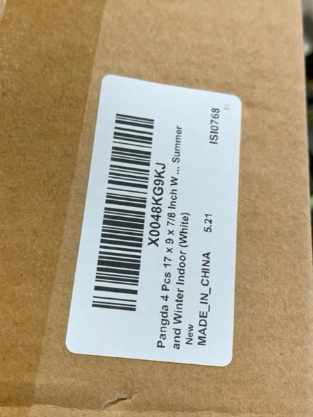 Condition photo showing New/Like New for Pangda 4 Pcs 17 x 9 x 7/8 Inch Window Air Conditioner Insulated Foam Panels Insulation Winter Ac Side Surround Panels Kit with Top Seal Strip for Summer and Winter Indoor (Beige) White 4