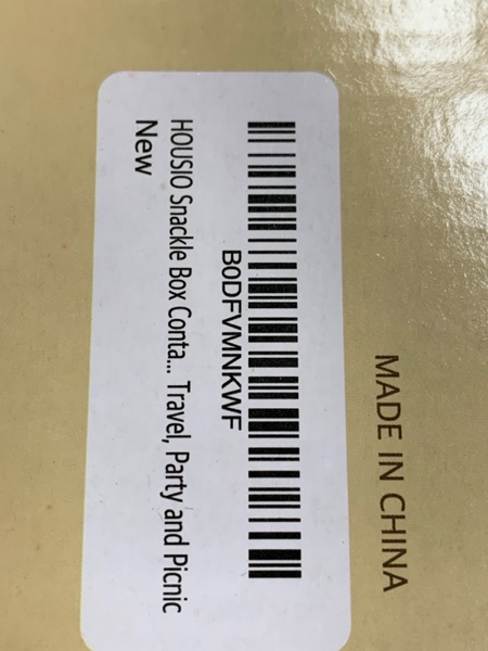 Condition photo showing New/Like New for Snackle Box Container, Round Divided Serving Tray with lid 6parts for Veggie, Candy and Nuts Organizer for Travel, Party and Picnic (Cream/Silver)