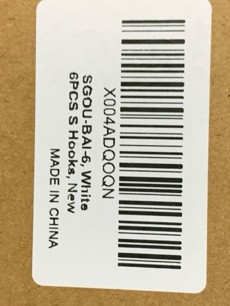 Condition photo showing New/Like New for ADIIL 6 Pcs S Hooks for Hanging with Safety Buckle, Heavy Duty Metal S Shaped Closet Hooks for Hanging Plants, Kitchen Utensils, Jeans, Bags, Pots, 3.75 Inch, White 6 Pieces White