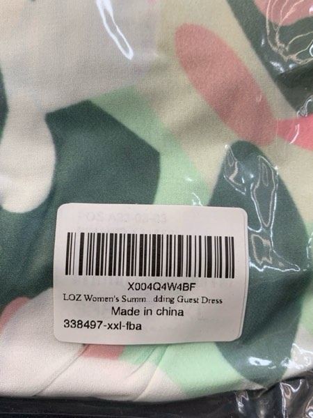 Condition photo showing New/Like New for LOZ Women's Long Sleeve Fall Dresses 2025 V-Neck Puff Sleeve Multicolor Floral Dresses Elegant Wedding Guest Maxi Dress XX-Large Multicolor