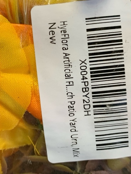 Condition photo showing New/Like New for Artificial Mums for Outdoors Fake Fall Flowers Plants for Autumn Decoration, 12 Bundles Silk Morning Glory with Eucalyptus Look Real UV Resistant Faux Mums for Outside Planters Yard Patio Porch, Mix 3 Mixed(4 Light Orange, 4 Orange, 4 Yellow)