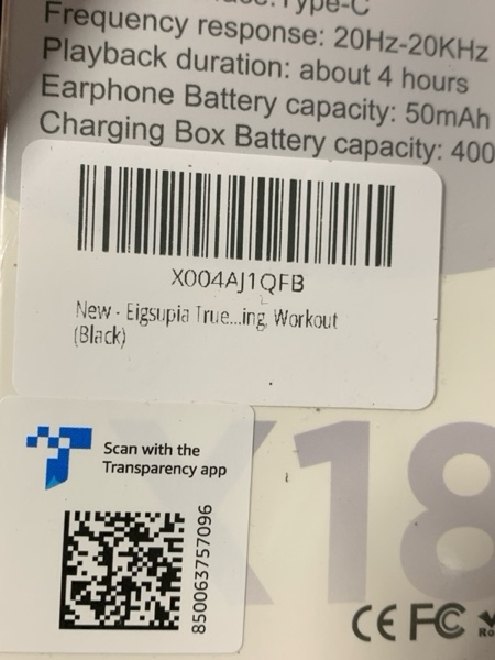 Condition photo showing New/Like New for Eigsupia Open Ear Headphones, Bluetooth Headphones 5.3 Sports with Smart Digital Display, 36H Playti
