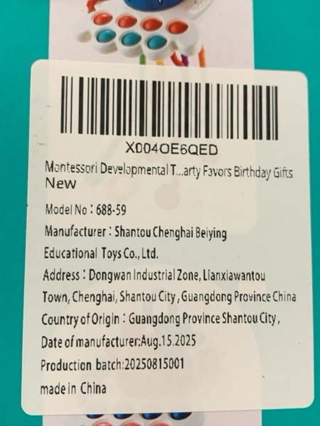 Condition photo showing New/Like New for Sensory Montessori Development Toys, Educational Toys for Boys Girls Birthday Gifts