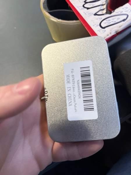 Condition photo showing New/Like New for Magnetic Cabinet Door Catch with Strong Magnet Cabinet Latch Magnetic Closure Hardware for Kitchen Cupboard Closet and Drawer Closing, Pack of 4, Metal Plates with Adhesive Easy Install, Brown