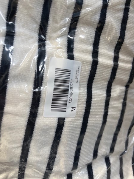 Condition photo showing New/Like New for CiCiBird Women’s Striped Cardigan Sweater Lightweight Zip Up Hoodie Cardigans Fall Casual Long Sleeve Tops 2025 B White Black Stripe - Medium