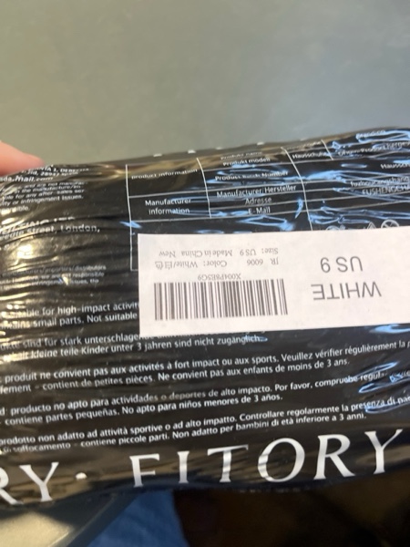 Condition photo showing New/Like New for FITORY Women’s Memory Foam Slippers, Cross Band Fuzzy House Shoes with Stylish and Comfy Open Toe for Indoor Outdoor Size 6-11 9 White