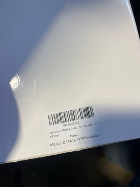 Condition photo showing New/Like New for Wallet Case for iPhone 16 Pro with Mirror, Crossbody Strap & Wrist Lanyard, Kickstand Magnetic Clasps Card Holder with RFID Protection, Shockproof Cover for Women - 6.3" (Black) 6.3" iPhone 16 Pro Black