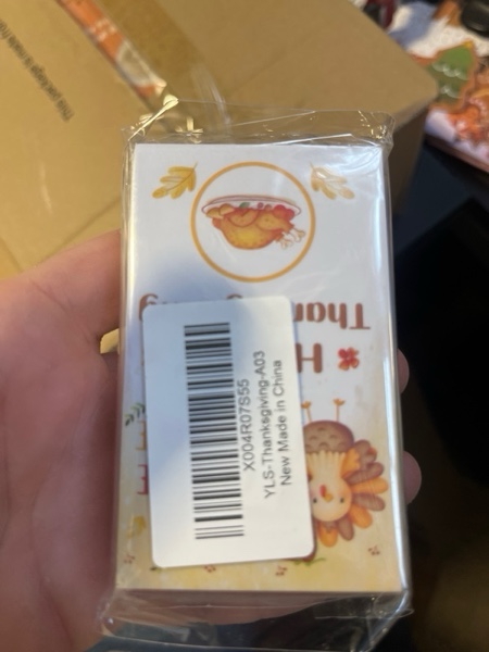 Condition photo showing New/Like New for 3.5" x 2.1" Thanksgiving Scratch Cards - Gobble Gobble - Happy Thanksgiving Party Game & Event Scratch Tickets, Fun Activities & Events (40 Pack) - A03