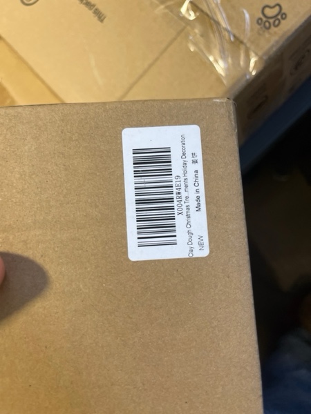 Condition photo showing New/Like New for Set of 2 Christmas Tree Decorations, 3D Gingerbread House & Gingerbread Man Christmas Ornaments, Claydough Xmas Hanging Decor for New Year Party Wedding Home Gingerbread Series