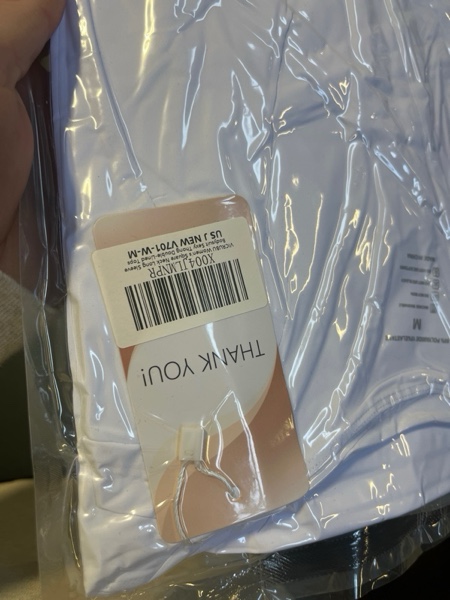 Condition photo showing New/Like New for (Medium) Women's Square Neck Long Sleeve Bodysuit Sexy Thong Double-Lined Tops White Medium