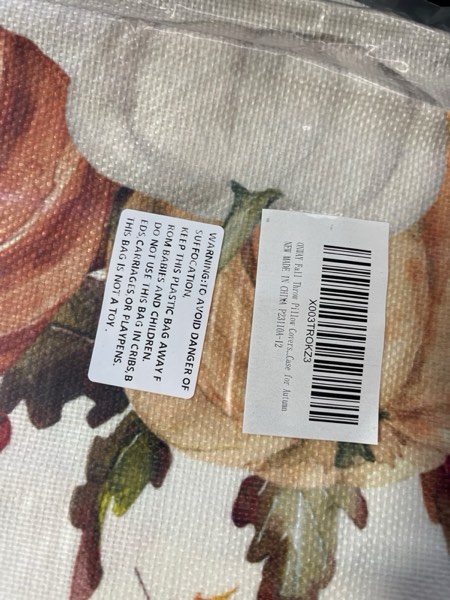 Condition photo showing New/Like New for ONWAY Fall Pumpkins Pillow Covers 12x20 Inch Set of 2 Farmhouse Autumn Thanksgiving Decor Lumbar Cushion Cases for Couch Home Decorations