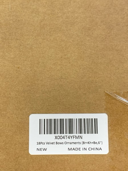 Condition photo showing New/Like New for 18Pcs Vintage Velvet Christmas Bows - 6 Inch Rustic Cozy Ribbon Bow Ornaments for Christmas Tree, Wreaths, Garland, Gift Wrapping, DIY Crafts & Xmas Home Decoration (Brown, Khaki, Beige) Brown, Khaki, Beige, 6x6''