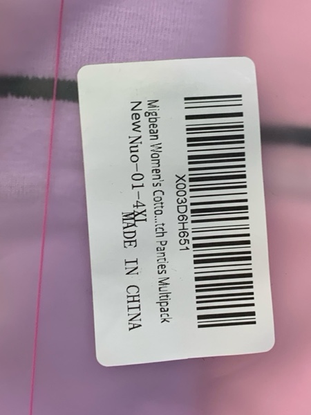 Condition photo showing New/Like New for Migbean Underwear for Women Cotton Full Coverage Briefs High Waist Panties Soft Strech Ladies Breathable Panty Multi Pack Multicolored3-5packs Small