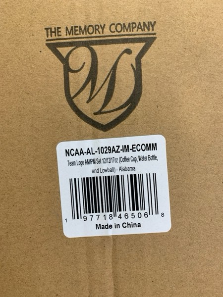 Condition photo showing New/Like New for The Memory Company | Licensed NCAA Team Logo AM/PM Set 12/12/17oz (Coffee Cup