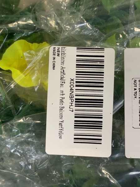 Condition photo showing New/Like New for Artificial Flowers for Outdoors 12 Bundles Fake Silk Morning Glory Spring Summer Decoration, UV Resistant Realistic Faux Flowers for Outside Front Door Porch Patio Planter Balcony Yard Yellow