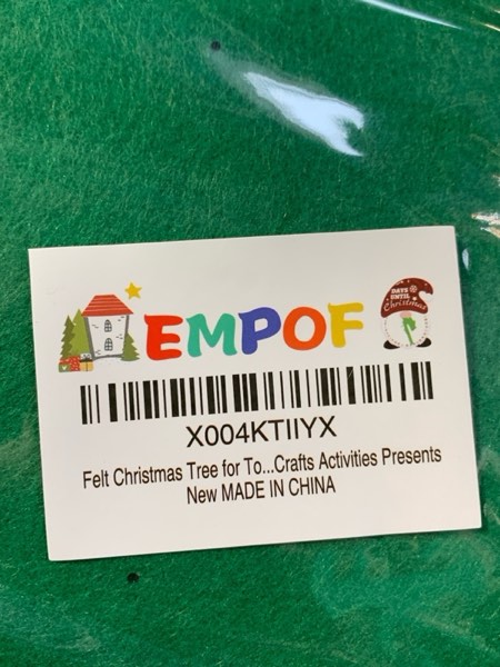 Condition photo showing New/Like New for Felt Christmas Tree for Toddlers, 3.3ft Felt DIY Tree Set for Kids Wall with Lights + Gnome Advent Calendar + 34 Ornaments, Indoor Christmas Hanging Wall Tree Home Decor, Kids Xmas Activities Gifts C-gnome