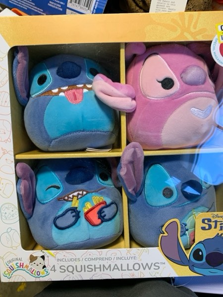 Condition photo showing New/Like New for Squishmallows Disney Stitch & Angel Exclusive Plush 4-Pack Toy New with tag