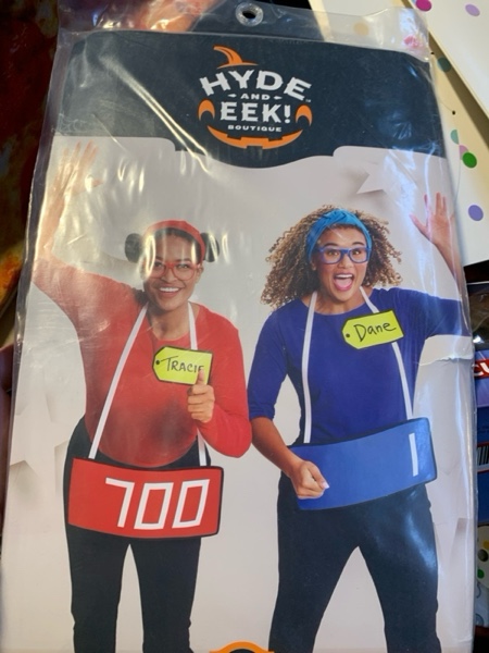 Condition photo showing New/Like New for Adult Game Show Contestant Red and Blue Halloween Costume Accessory Set - Hyde and EEK! Boutique™