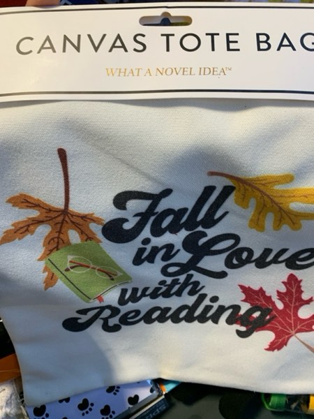 Condition photo showing New/Like New for Fall in Love with Reading Tote Bag