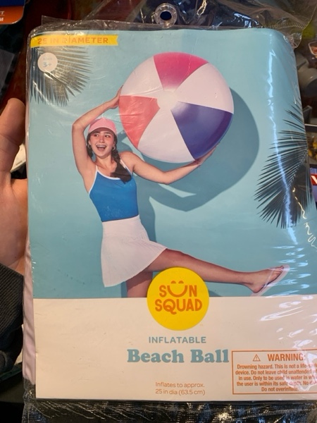 Condition photo showing New/Like New for Large Beach Ball SMS - Sun Squad™: Inflatable PVC Pool Toy