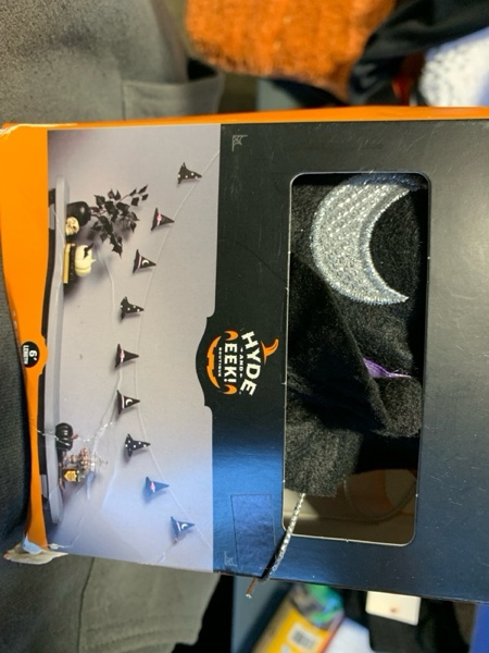 Condition photo showing New/Like New for 72" Witch Hat Decorative Wall Garland Black - Hyde and EEK! Boutique™