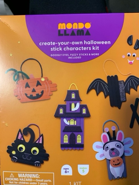 Condition photo showing New/Like New for 5ct Halloween Craft Stick Character Kit - Mondo Llama™