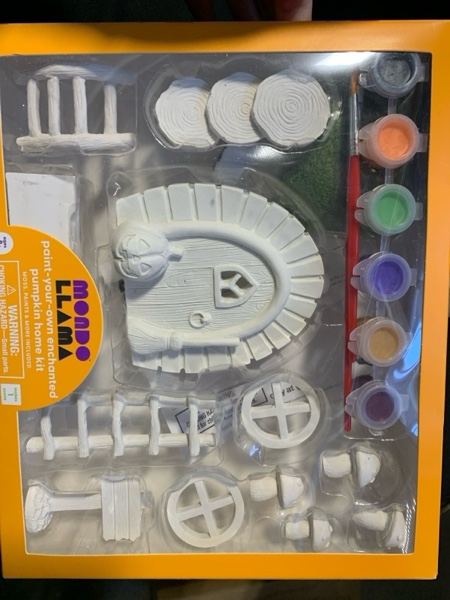 Condition photo showing New/Like New for Halloween Craft Ceramic Pumpkin Décor Painting Kit - Mondo Llama