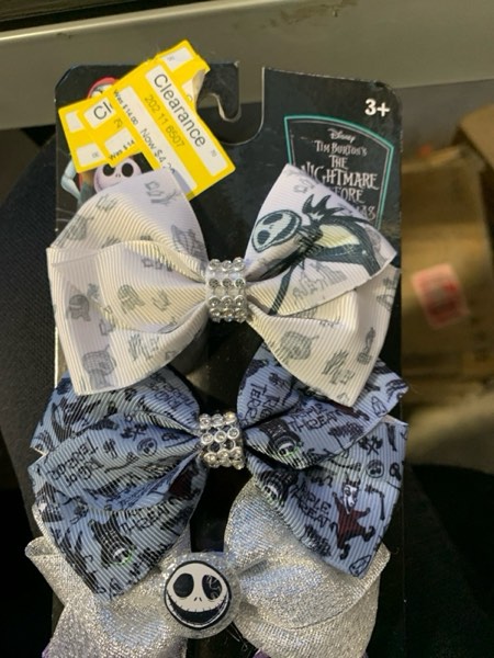 Condition photo showing New/Like New for Girls' Disney 7pk Nightmare Before Christmas Hair Bow Set