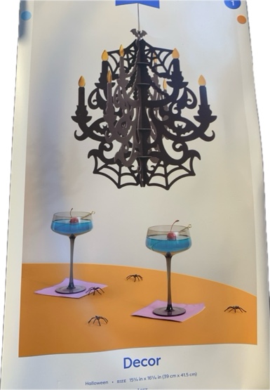 Condition photo showing New/Like New for Halloween Haunted House Hanging Paper Chandelier - Spritz™