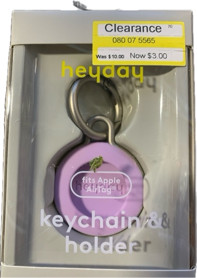 Condition photo showing New/Like New for AirTag Silicone Holder - heyday™ Lavender: Protective Case for Accessories