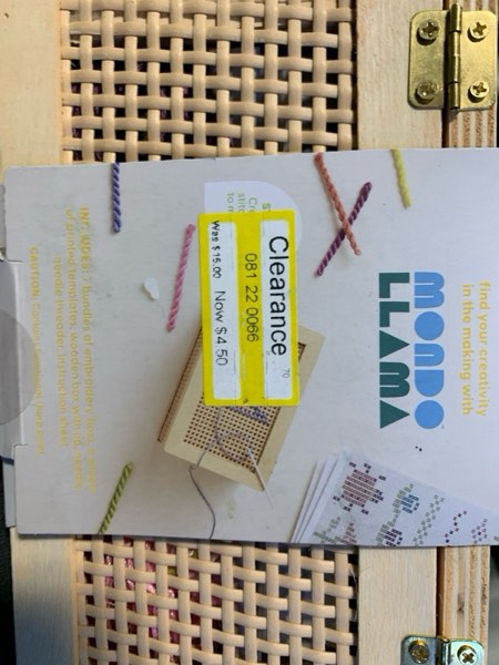 Condition photo showing New/Like New for Jewelry Box Embroidery Craft Kit - Mondo Llama™