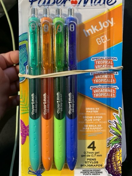 Condition photo showing New/Like New for Paper Mate InkJoy Gel Pens  Medium Point  0.7 mm  Tropical Vacation  4 Count