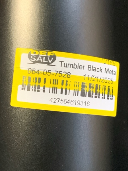 Condition photo showing New/Like New for Tumbler Black Meta