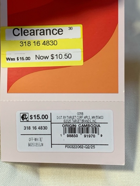 Condition photo showing New/Like New for Latino Heritage Month Ruffle Reusable Tote Bag - Ivory Floral