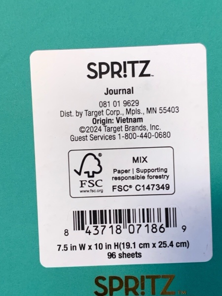 Condition photo showing New/Like New for 7"x10" Yellow Abstract Floral Spiral Journal - Spritz™