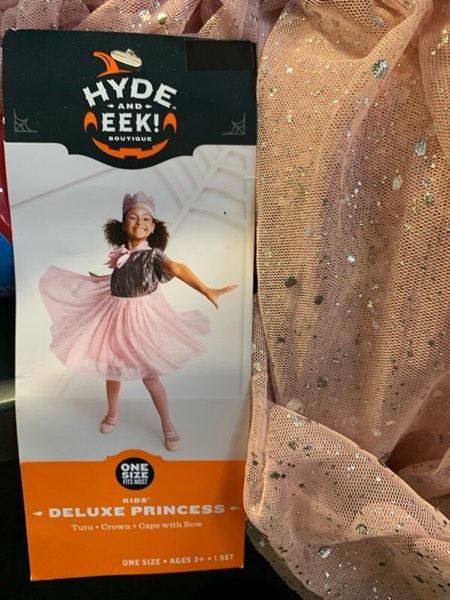 Condition photo showing New/Like New for 3pc Kids' Elevated Princess Costume Apparel Kit with Crown Pink - Hyde and EEK! Boutique™